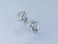 Пусеты из белого золота э4712пс04220703