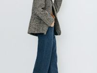 Широкие джинсы с мягкой фактурой, Синий