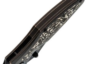 Складной нож Kansept Baba Yaga, сталь CPM 20CV, рукоять титан/карбон