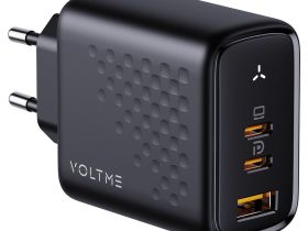 Сетевое зарядное устройство VOLTME Revo 67CCA, USB-A + 2 Type-C, 67Вт черный