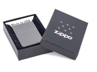 Зажигалка ZIPPO Classic с покрытием Ebony™, латунь/сталь, чёрная, глянцевая, 36x12x56 мм