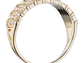 Кольцо из желтого золота с бриллиантами э0301кц03210356