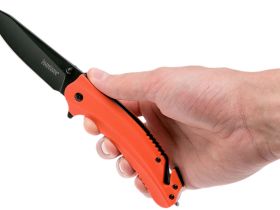 Складной нож Barricade KERSHAW 8650, сталь 8Cr13MoV, рукоять GFN термопластик, оранжевый