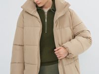 Утеплённая куртка, Бежевый