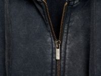 Толстовка на молнии с капюшоном, Черный