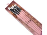 Набор кистей синтетика HIMI 5 шт, розовый