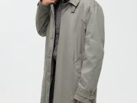 Плащ из хлопка прямого кроя