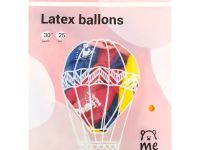 Набор воздушных шаров MESHU "Happy birthday" М12/30 см, 25 шт, пастель, ассорти