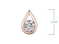 Подвеска из красного золота с бриллиантом э0201пд06200853