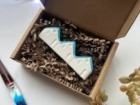 Подставка под кисти "Домики с голубыми крышами" 7,5х3,5 см