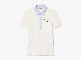 Хлопковое поло Lacoste приталенного кроя