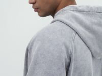 Толстовка на молнии с капюшоном, Серый