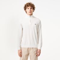 Мужской хлопковый свитер Lacoste на молнии с высоким воротом