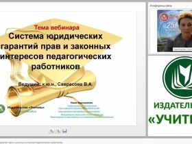 Система юридических гарантий прав и законных интересов педагогических работников