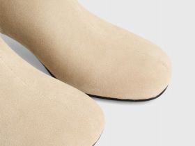 Ботильоны из натуральной замши, Бежевый