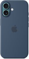 Клип-кейс Apple Silicone с MagSafe для Apple iPhone 16 Сине-голубой