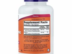 NOW Foods, Пантотеновая кислота, 500 мг, 100 растительных капсул