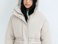 Пуховик для девочек, Бежевый