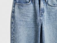 Прямые джинсы с высокой посадкой, Голубой