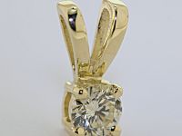 Подвеска из желтого золота с бриллиантом э0301пд11082300