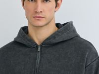 Худи c эффектом стирки, Серый