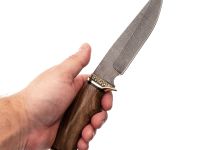 Нож Легионер, сталь дамаск, рукоять орех