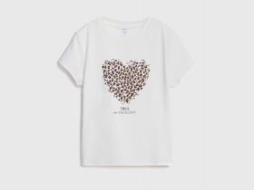 Футболка с принтом для девочек, Белый