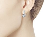 Серьги из белого золота с бриллиантами э0901сг08070700