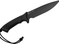 Нож с фиксированным клинком Spartan Blades Harsey Difensa, сталь CPM-S35VN Tungsten DLC, рукоять черная микарта, чехол черный