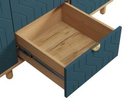 Распашной шкаф Теджонс 3-139x224 Деко Аквамарин
