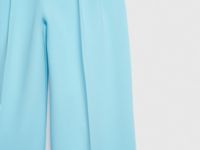 Брюки из поливискозы со складками, Голубой