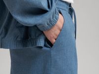 Шорты прямого кроя со льном