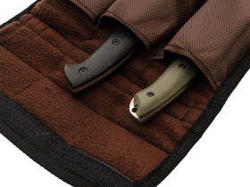 Сумка для 6 фиксированных ножей с замком KTB, коричневая L