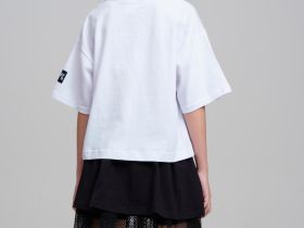 Комплект трикотажный для девочек: фуфайка (футболка), шорты