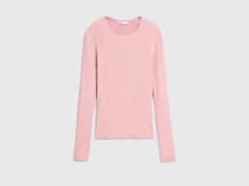 Приталенный джемпер с люрексом, Розовый