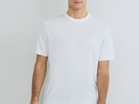 Вязаная футболка из пряжи, Белый