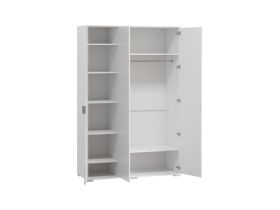 Распашной шкаф Стелла 3-130x200 Белый