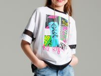 Шорты текстильные джинсовые для девочек