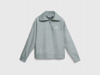 Толстовка с воротником-стойкой на молнии, Серый