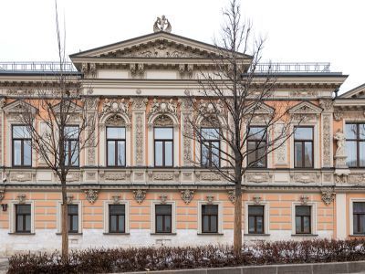 Жилой дом Хлудова-Пантелеева с ценной художественной отделкой (скульптурная мастерская Ф.П.Пантелеева), 1845 г., 1893 г., архитектор К.Н.Дуванов