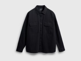 Рубашка-куртка из твила, Черный