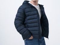 Базовая ультралёгкая куртка с капюшоном, Синий