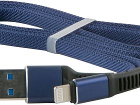 Кабель Red Line Flat USB / Apple Lightning 1 м Тёмно-синий