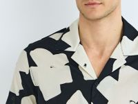 Рубашка из хлопка с принтом, Бежевый