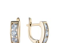 Серьги из желтого золота с бриллиантами э0301сг01120300