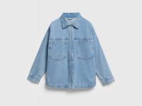 Джинсовая куртка-рубашка, Голубой
