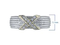 Кольцо из комбинированного золота с бриллиантами э1001кц08184300