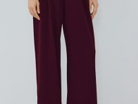Широкие брюки с эластичным поясом, Фиолетовый