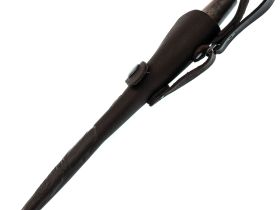 Нож Щука, сталь М390, мельхиор, рукоять из стабилизированной карельской березы