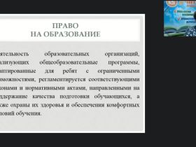 Международный вебинар «Обеспечение необходимых санитарно-эпидемиологических и медико-психологических условий в образовательной организации по сопровождению обучающихся с ОВЗ»